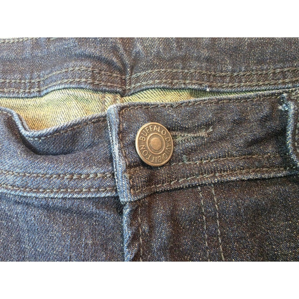 Buffalo David Bitton Jackson-X Straight Stretch Jeans Dark Wash Mens 38x28 (Cut)